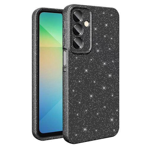 Galaxy A16 Kılıf Kamera Korumalı Simli Lüks Zore Koton Kılıf - Siyah