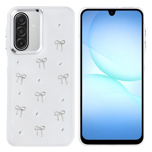 Galaxy A17 Kılıf Airbag Tasarımlı Simli Şeffaf Zore Kutup Kılıf - Fiyonk