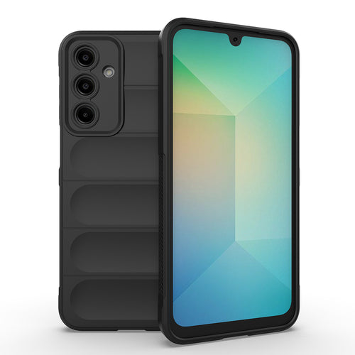Galaxy A17 Kılıf Esnek TPU Oyuklu Arka Yüzey Tasarımlı Zore Etnik Silikon Kılıf - Siyah