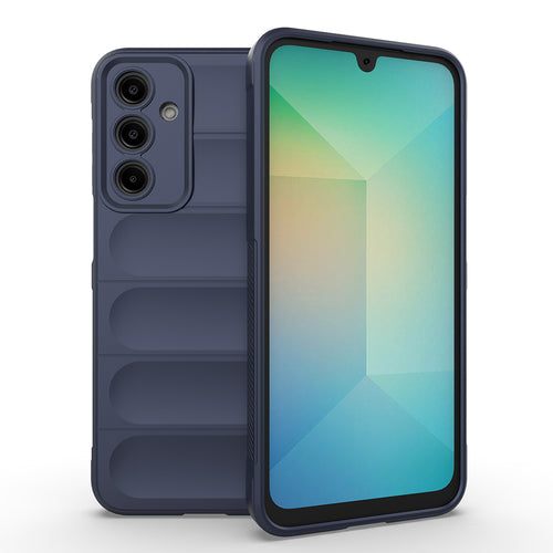 Galaxy A17 Kılıf Esnek TPU Oyuklu Arka Yüzey Tasarımlı Zore Etnik Silikon Kılıf - Lacivert