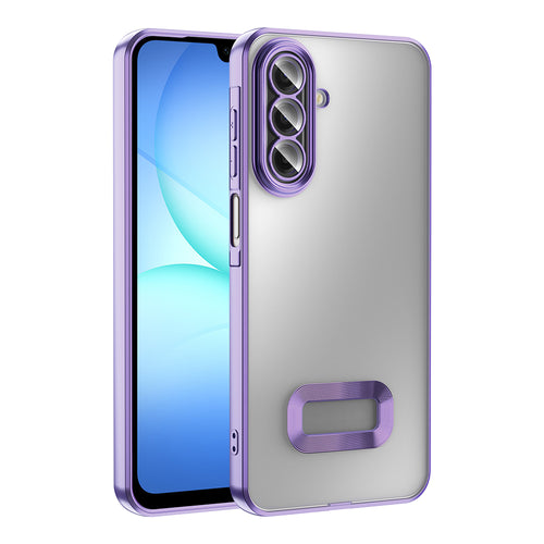 Galaxy A17 Kılıf Kamera Korumalı Logo Gösteren Zore Omega Kılıf - Lila