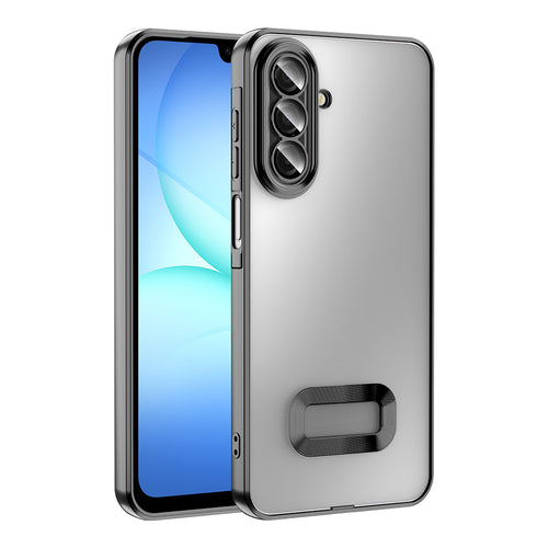 Galaxy A17 Kılıf Kamera Korumalı Logo Gösteren Zore Omega Kılıf - Siyah