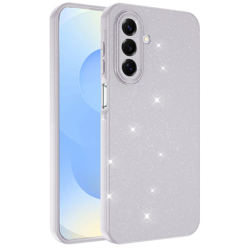 Galaxy A17 Kılıf Kamera Korumalı Simli Lüks Zore Koton Kılıf - Beyaz