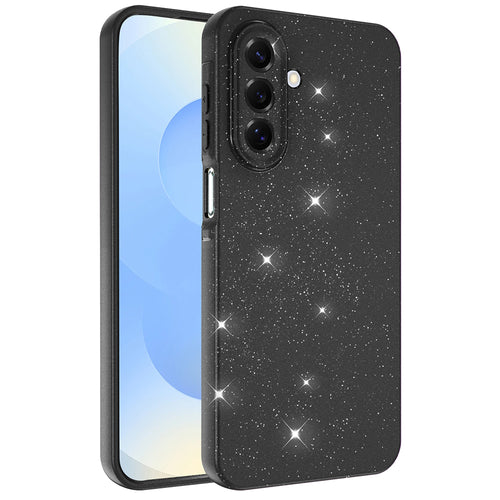 Galaxy A17 Kılıf Kamera Korumalı Simli Lüks Zore Koton Kılıf - Siyah