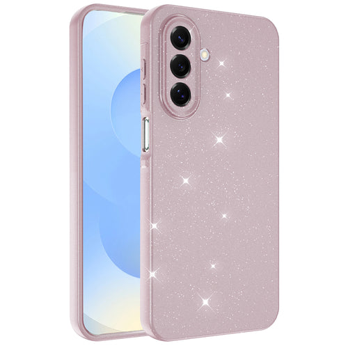 Galaxy A17 Kılıf Kamera Korumalı Simli Lüks Zore Koton Kılıf - Lila