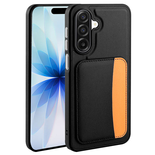 Galaxy A17 Kılıf Kartlıklı Zore X-Kart Silikon Kılıf - Siyah