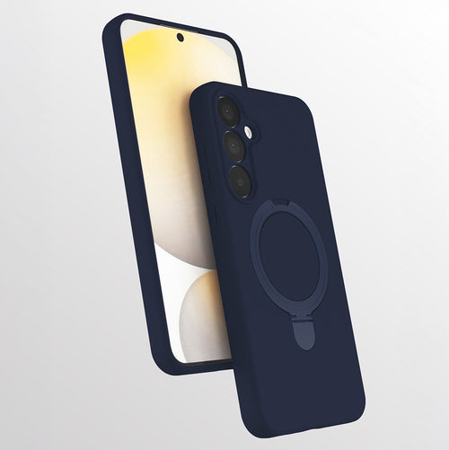 Galaxy A17 Kılıf M-safe Şarj Özellikli Standlı Zore Samara Kılıf - Lacivert