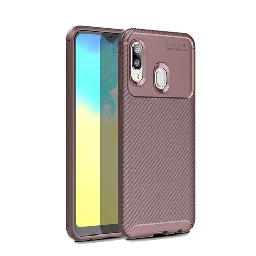 Galaxy A20E Kılıf Zore Negro Silikon Kılıf - Kahverengi