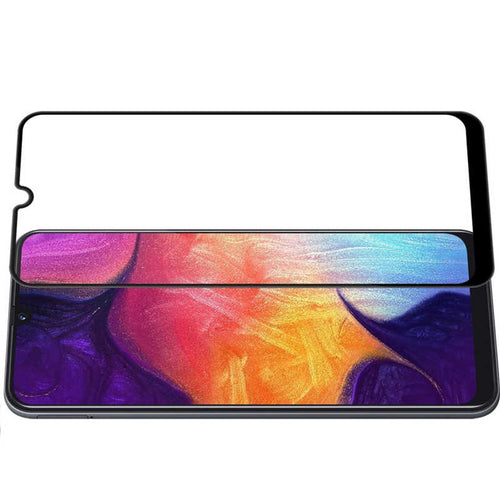 Galaxy A20E Zore Kenarları Kırılmaya Dayanıklı Cam Ekran Koruyucu - Siyah
