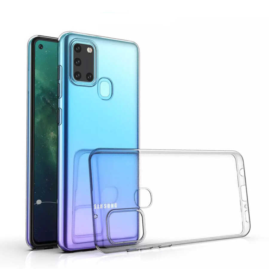 Galaxy A21S Kılıf Zore Süper Silikon Kılıf - Renksiz