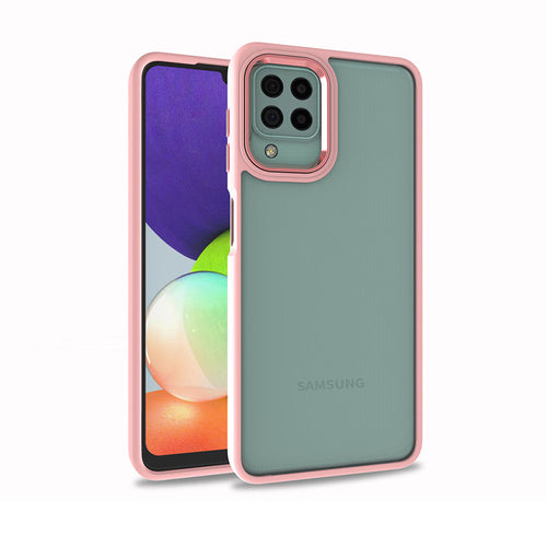 Galaxy A22 4G Kılıf Zore Flora Kılıf - Rose Gold