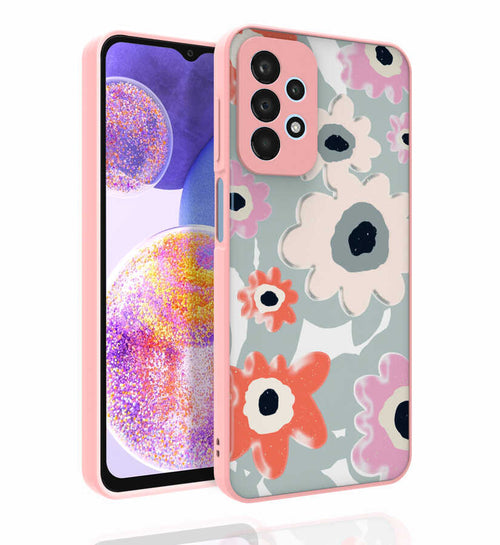 Galaxy A23 Kılıf Desenli Kamera Korumalı Parlak Zore Nora Kılıf - NO5