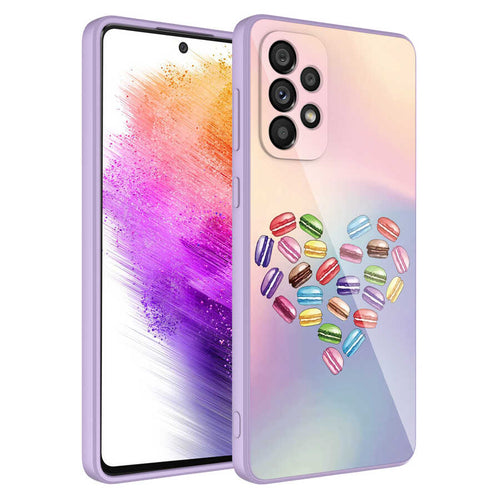 Galaxy A23 Kılıf Kamera Korumalı Desenli Sert Silikon Zore Epoksi Kılıf - NO1