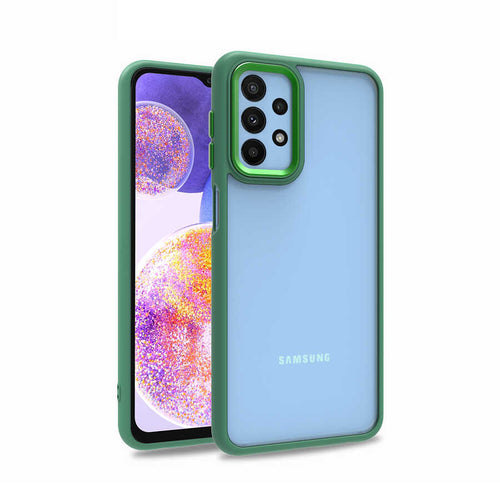 Galaxy A23 Kılıf Zore Flora Kılıf - Yeşil