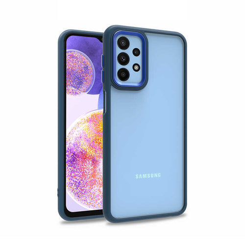 Galaxy A23 Kılıf Zore Flora Kılıf - Mavi