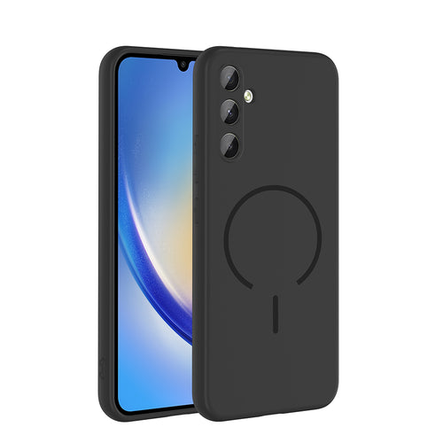 Galaxy A24 Kılıf M-safe Şarj Özellikli Zore Meta Kılıf - Siyah