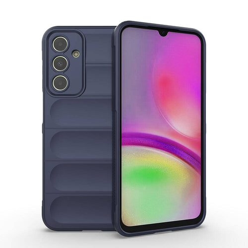 Galaxy A25 Kılıf Esnek TPU Oyuklu Arka Yüzey Tasarımlı Zore Etnik Silikon Kılıf - Lacivert