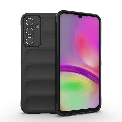 Galaxy A25 Kılıf Esnek TPU Oyuklu Arka Yüzey Tasarımlı Zore Etnik Silikon Kılıf - Siyah
