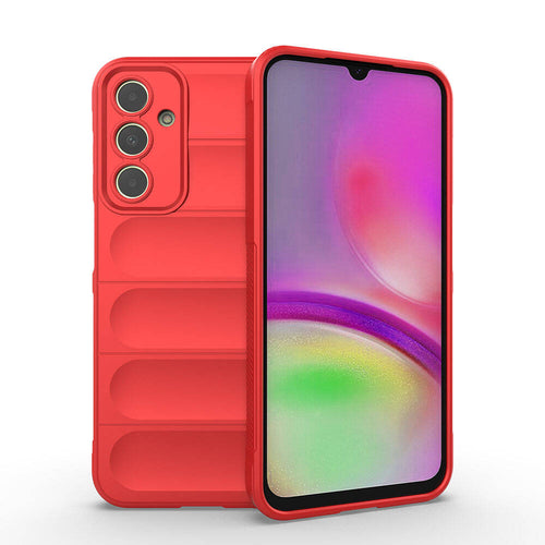 Galaxy A25 Kılıf Esnek TPU Oyuklu Arka Yüzey Tasarımlı Zore Etnik Silikon Kılıf - Kırmızı