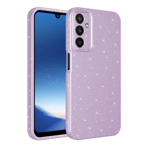 Galaxy A25 Kılıf Kamera Korumalı Simli Lüks Zore Koton Kılıf - Lila