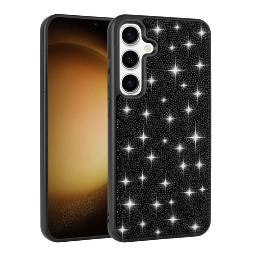 Galaxy A25 Kılıf Parlak Taşlı Tasarım Zore Pırlanta Kılıf - Siyah