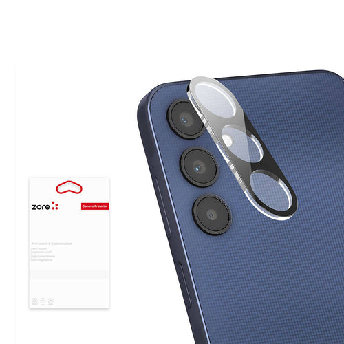Galaxy A25 Zore 3D Kamera Camı - Siyah