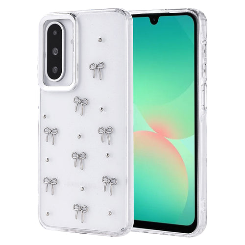 Galaxy A26 Kılıf Airbag Tasarımlı Simli Şeffaf Zore Kutup Kılıf - Fiyonk