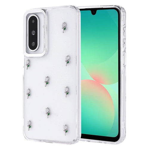 Galaxy A26 Kılıf Airbag Tasarımlı Simli Şeffaf Zore Kutup Kılıf - Lale