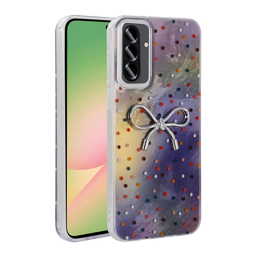 Galaxy A26 Kılıf Kamera Korumalı Figürlü Zore Ponti Silikon Kılıf - Lila