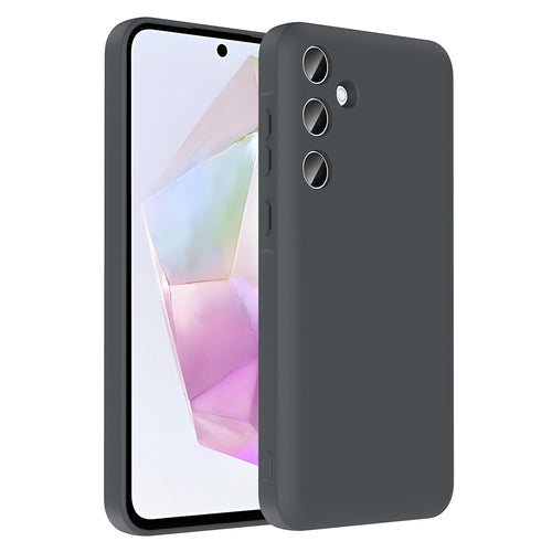 Galaxy A26 Kılıf Kamera Korumalı Kartlık Hazneli Zore Vitra Kılıf - Gri