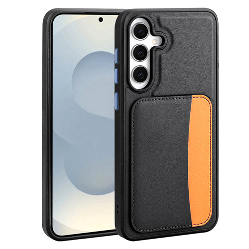 Galaxy A26 Kılıf Kartlıklı Zore X-Kart Silikon Kılıf - Siyah