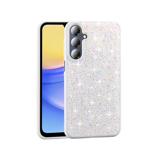 Galaxy A26 Kılıf Parlak Taşlı Tasarım Zore Pırlanta Kılıf - Beyaz