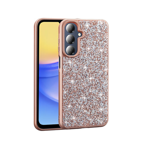 Galaxy A26 Kılıf Parlak Taşlı Tasarım Zore Pırlanta Kılıf - Gold
