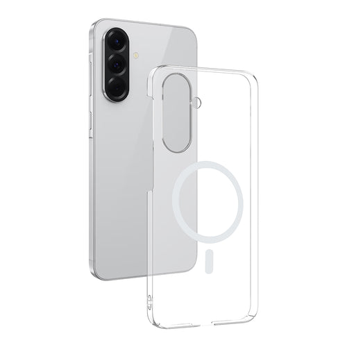 Galaxy A27 Kamera Korumalı M-Safe Şarj Özellikli Şeffaf Zore London Sert PC Kılıf - Şeffaf