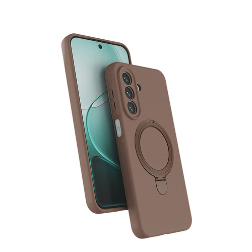 Galaxy A27 Kılıf M-safe Şarj Özellikli Standlı Zore Samara Kılıf - Desert Gold