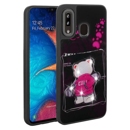 Galaxy A30 Kılıf Parlayan Kabartmalı İkonik Figürlü Zore Amas Silikon Kılıf - Siyah