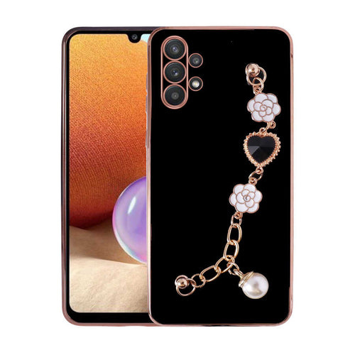 Galaxy A32 4G Kılıf El Tutamaçlı Kamera Korumalı Zore Taka Silikon Kılıf - Siyah