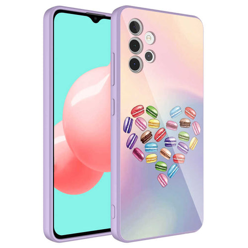 Galaxy A32 4G Kılıf Kamera Korumalı Desenli Sert Silikon Zore Epoksi Kılıf - NO1