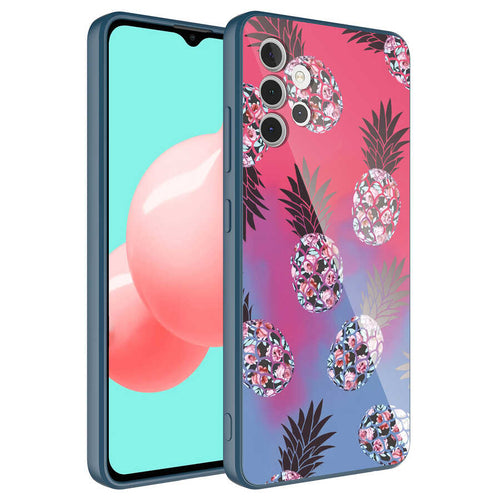 Galaxy A32 4G Kılıf Kamera Korumalı Desenli Sert Silikon Zore Epoksi Kılıf - NO3