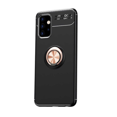 Galaxy A32 4G Kılıf Zore Ravel Silikon Kılıf - Siyah-Rose Gold