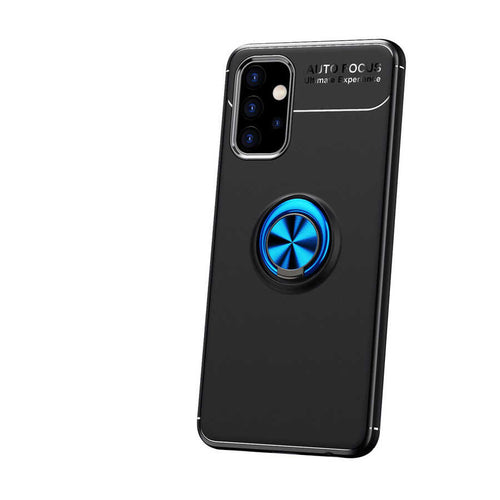 Galaxy A32 4G Kılıf Zore Ravel Silikon Kılıf - Siyah-Mavi
