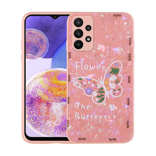 Galaxy A33 5G Kılıf Desenli Sert Silikon Zore Mumila Kılıf - Pink Flower