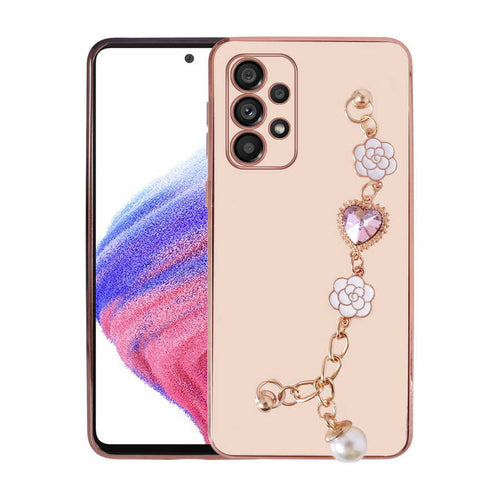 Galaxy A33 5G Kılıf El Tutamaçlı Kamera Korumalı Zore Taka Silikon Kılıf - Pembe