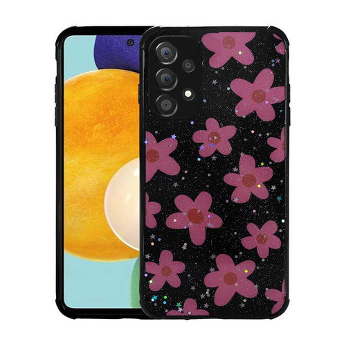 Galaxy A33 5G Kılıf Simli Desenli Kamera Korumalı Parlak Zore Popy Kılıf - Çiçek