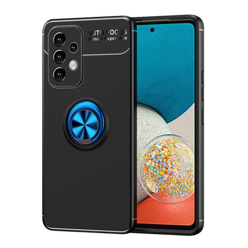 Galaxy A33 5G Kılıf Zore Ravel Silikon Kılıf - Siyah-Mavi