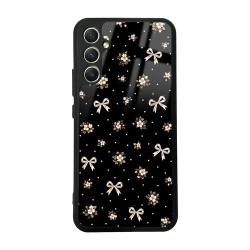 Galaxy A34 Kılıf Kamera Korumalı Desenli Zore Lusi Kılıf - Gold Fiyonk