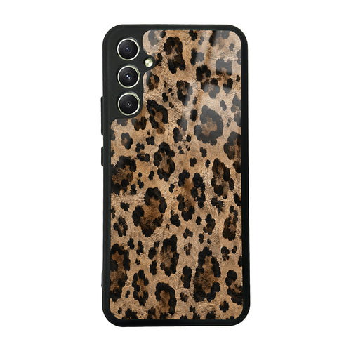 Galaxy A34 Kılıf Kamera Korumalı Desenli Zore Lusi Kılıf - Kahve Leopar