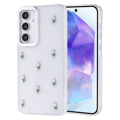 Galaxy A35 Kılıf Airbag Tasarımlı Simli Şeffaf Zore Kutup Kılıf - Lale