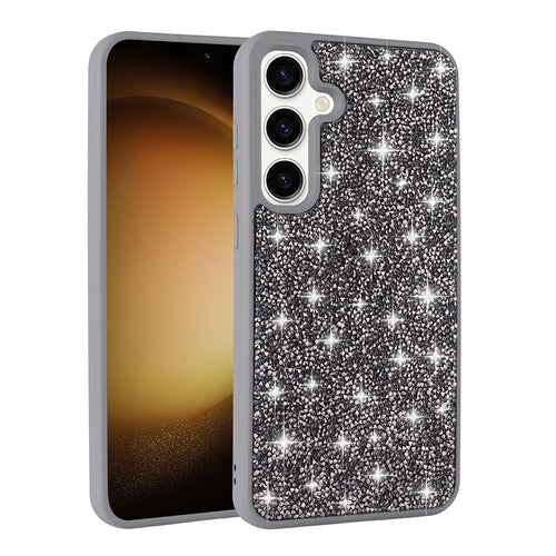 Galaxy A35 Kılıf Parlak Taşlı Tasarım Zore Pırlanta Kılıf - Gri