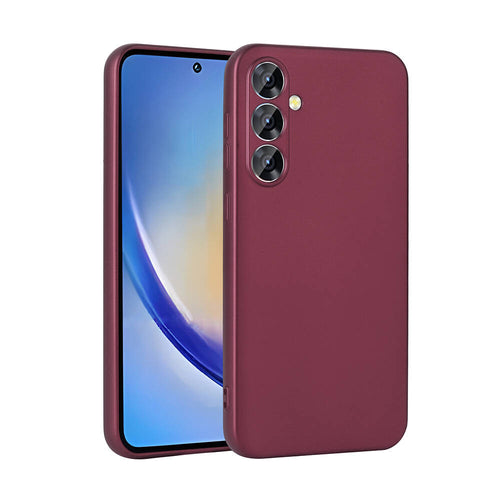 Galaxy A35 Kılıf Zore Premier Silikon Kılıf - Mürdüm